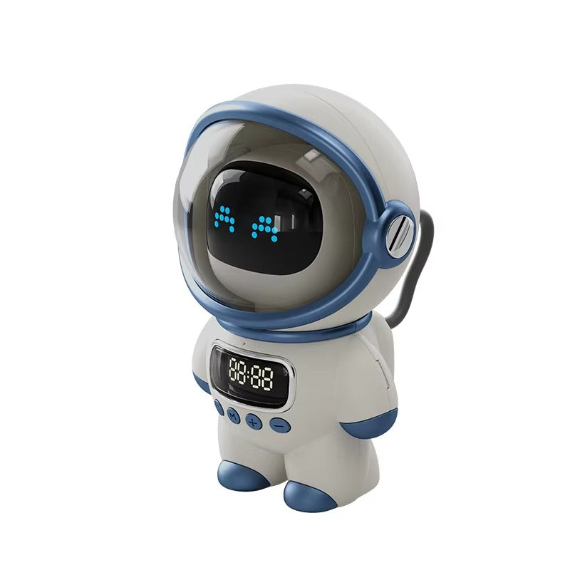 Premium Bluetooth Speaker with Smart Alarm Clock for iPhone – Astronaut Design with FM Radio, Custom Night Light