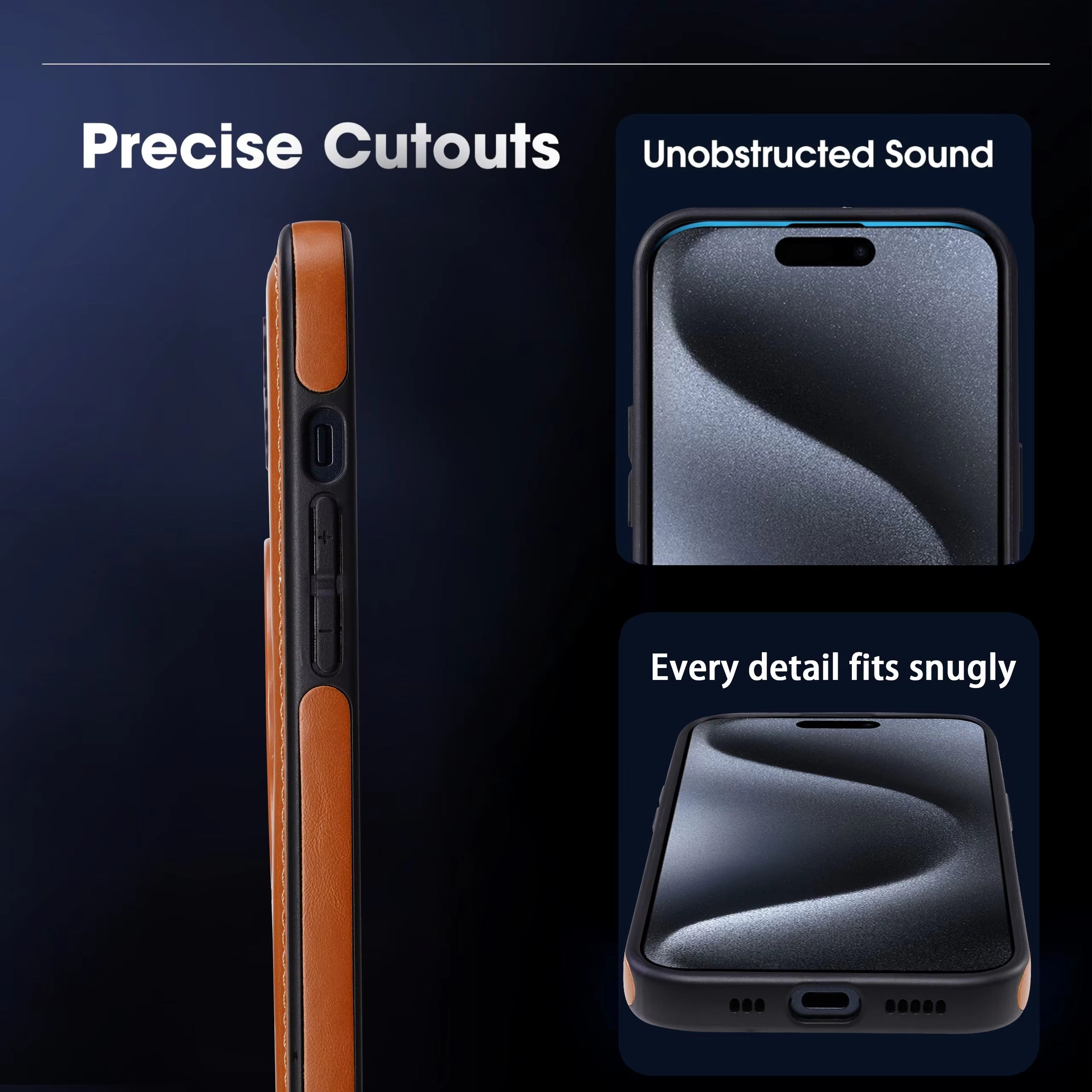 Luxury Leather Apple iPhone Case, MagSafe Compatible, Ultra Thin Magnetic Shockproof Full Protection