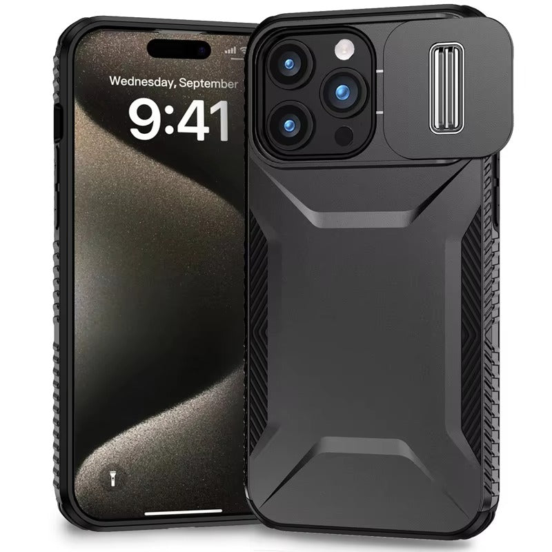 Robust Apple iPhone Case MagSafe Compatible, Camera Lens & Screen Protection, Cover with Slide Lens Armor Shell