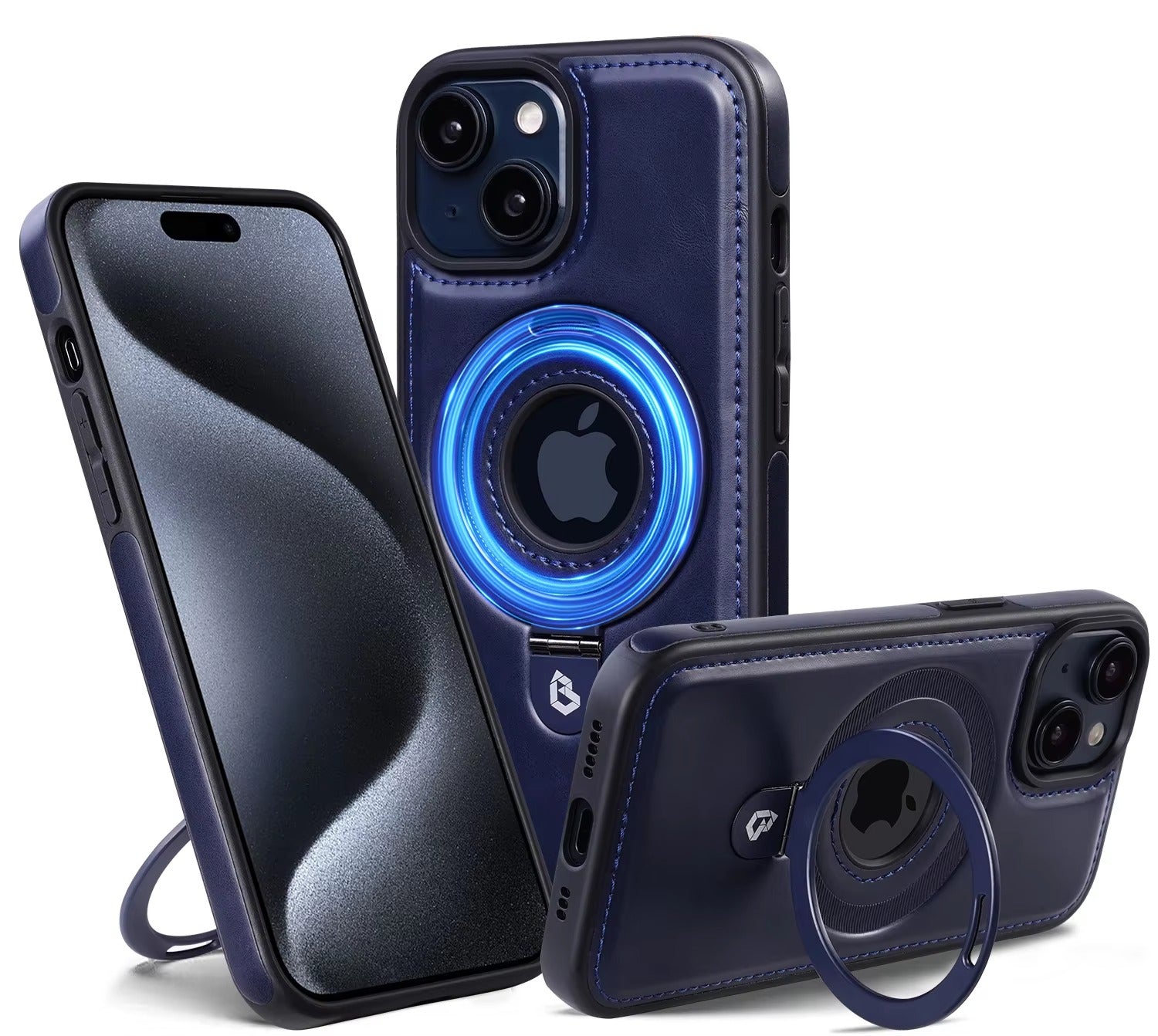 Luxury Leather Apple iPhone Case, MagSafe Compatible, Ultra Thin Magnetic Shockproof Full Protection