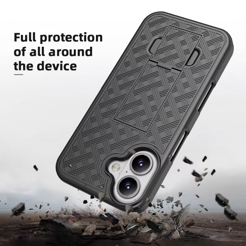 Robust Apple iPhone Case, MagSafe Compatible, Camera Lens & Screen Protection, Ultra Thin, Shockproof, Magnetic Full All Around Cover – Hybrid Defender Holster Case with Belt Clip for Rugged Daily Protection