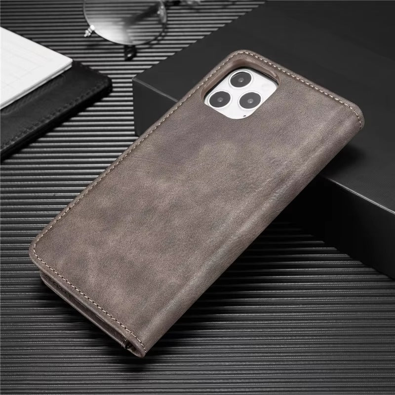 Premium Detachable Leather Apple iPhone Case, MagSafe Compatible, Ultra Thin Magnetic Shockproof Full Protection