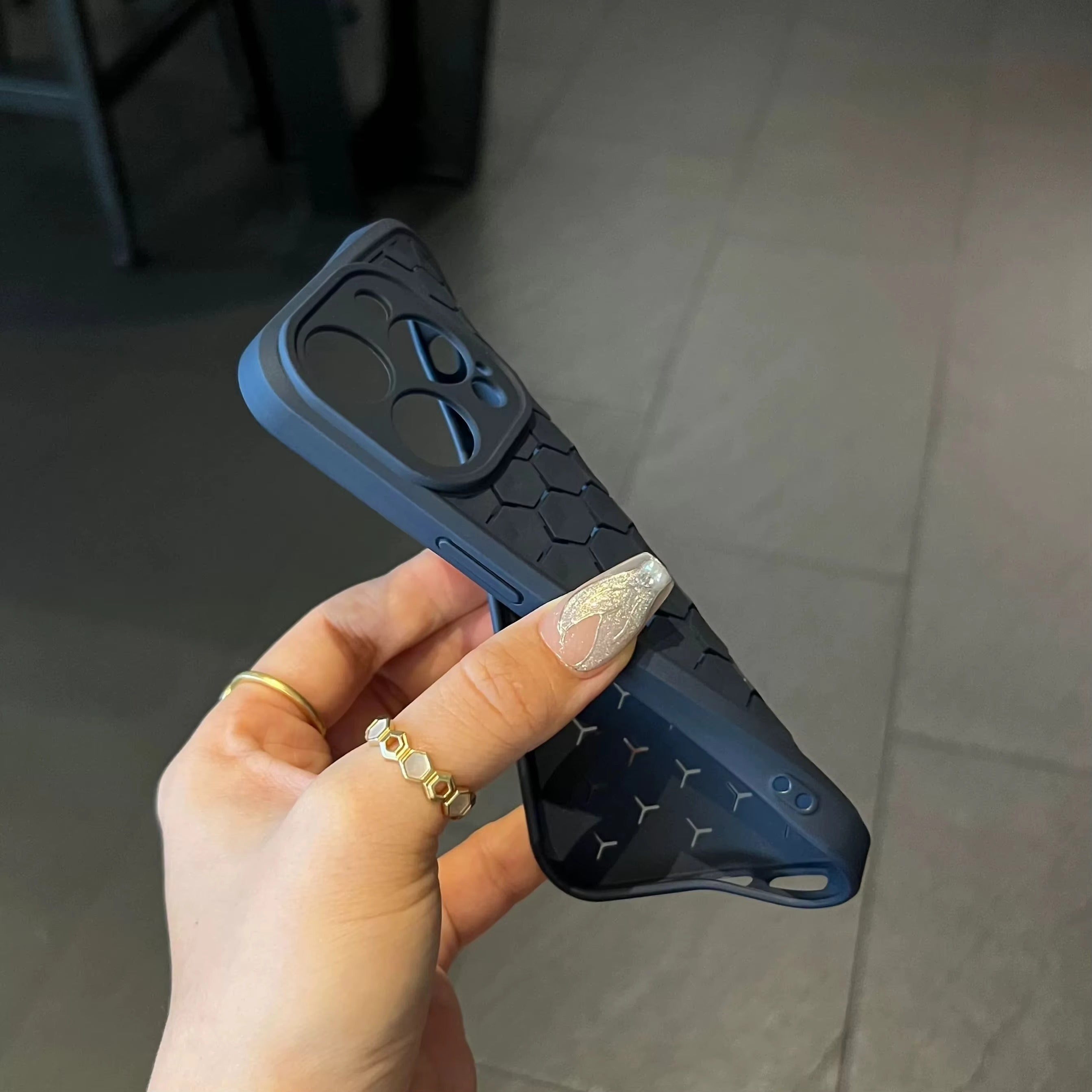 High Quality Apple iPhone Case, MagSafe Compatible, Camera Lens & Screen Protection, Ultra Thin, Shockproof, Magnetic Full All Around Cover – Mesh Honeycomb Silicone Case with Breathable Cooling & Heat Dissipation Design