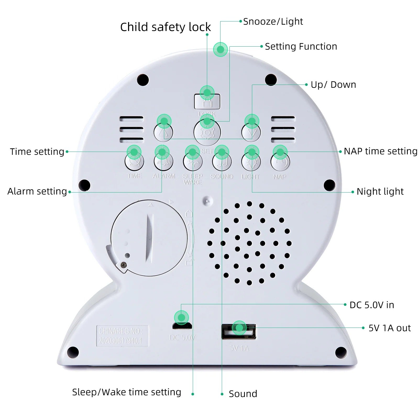 Premium Kids Sleep Training Alarm Clock – Cute Animal Digital Wake Up Night Light with Snooze, Color Changing, Music, Temperature Display