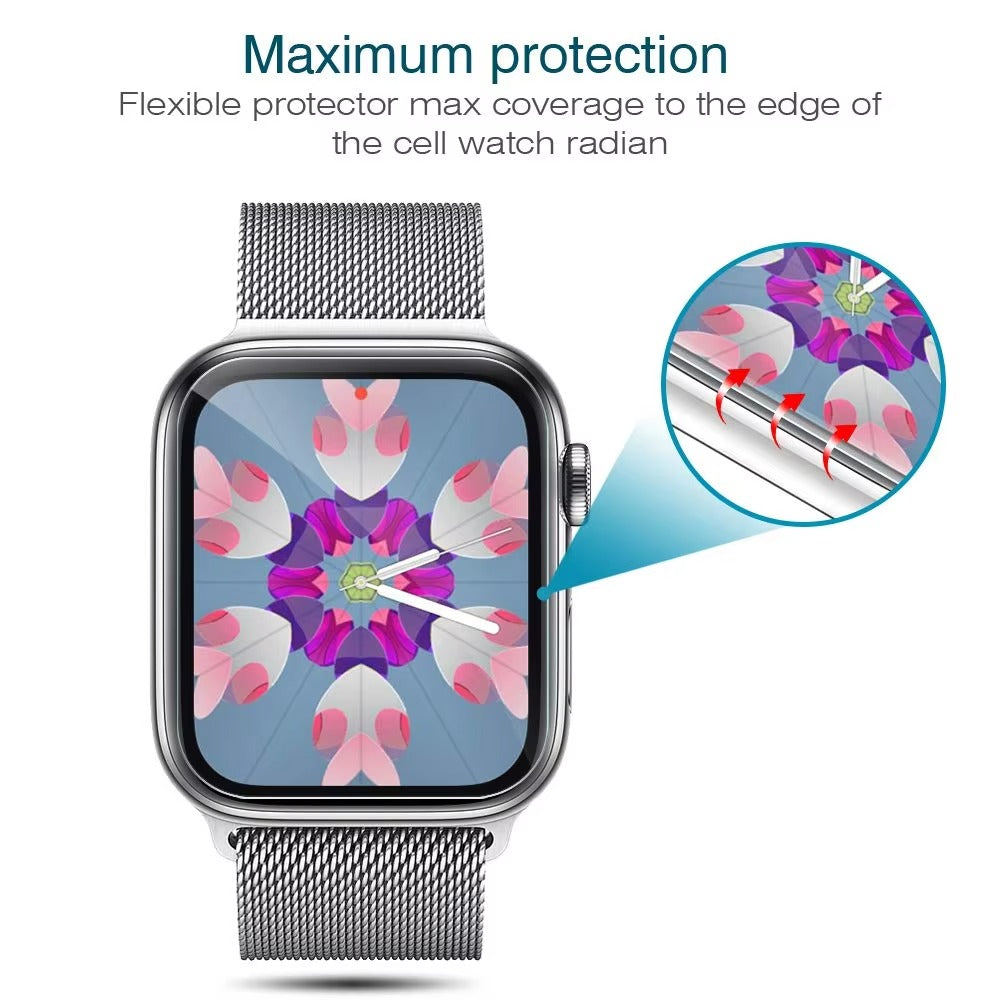 Premium HD Screen Protector for Apple Watch – Full Coverage Scratch-Resistant Film Guard, Easy Install