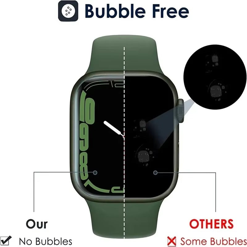 Ultra-Thin Hydrogel Screen Protector for Apple Watch – Edge-to-Edge Flexible Film, Anti-Scratch, Bubble-Free, HD Clarity, Water & Dust Resistant, Not Glass