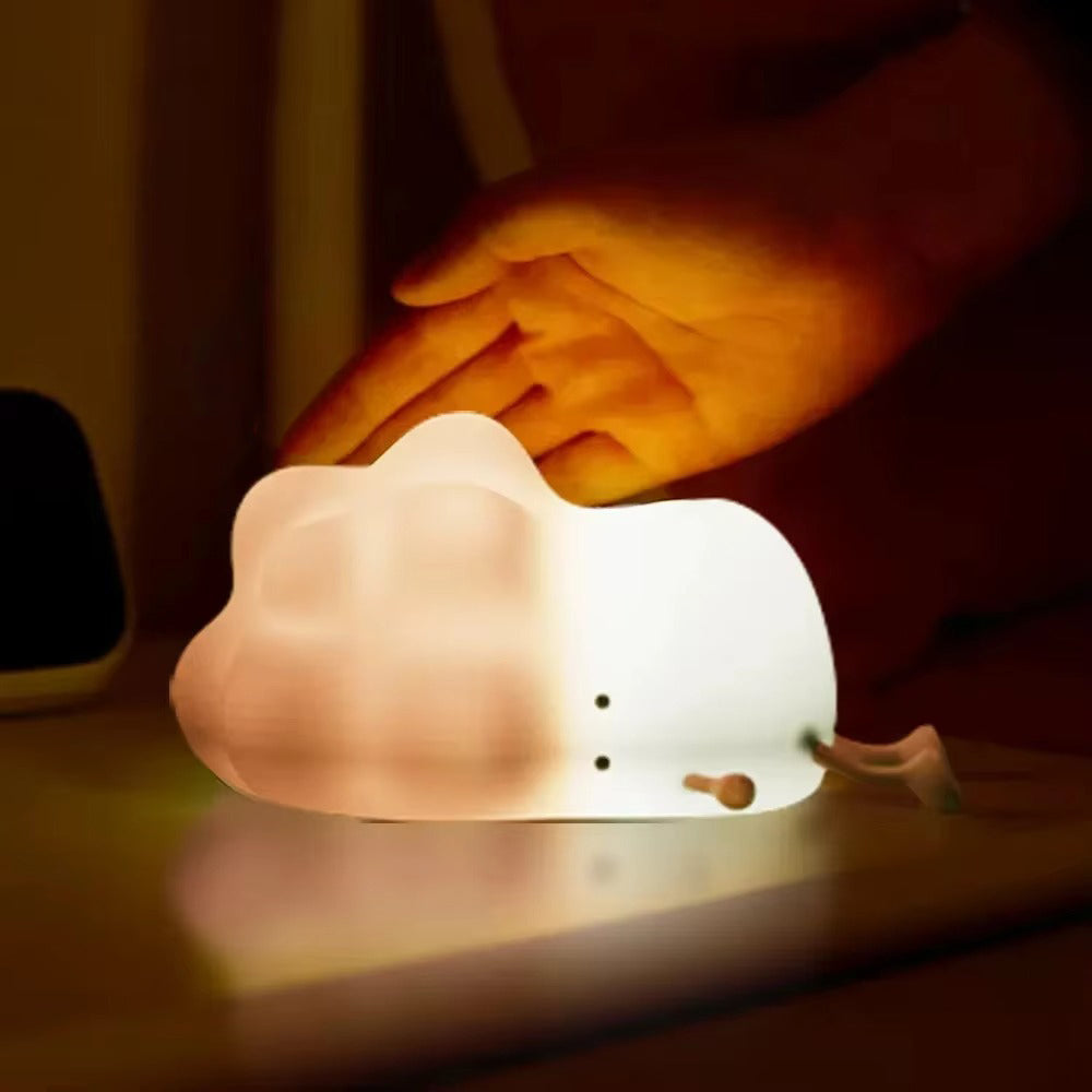 Premium Cute Animal LED Night Light – Touch Sensor, USB Rechargeable Silicone Lamp, 3 Brightness Levels, 30-Min Timer, Bedside Kids Room Decor, Portable & Soft Glow