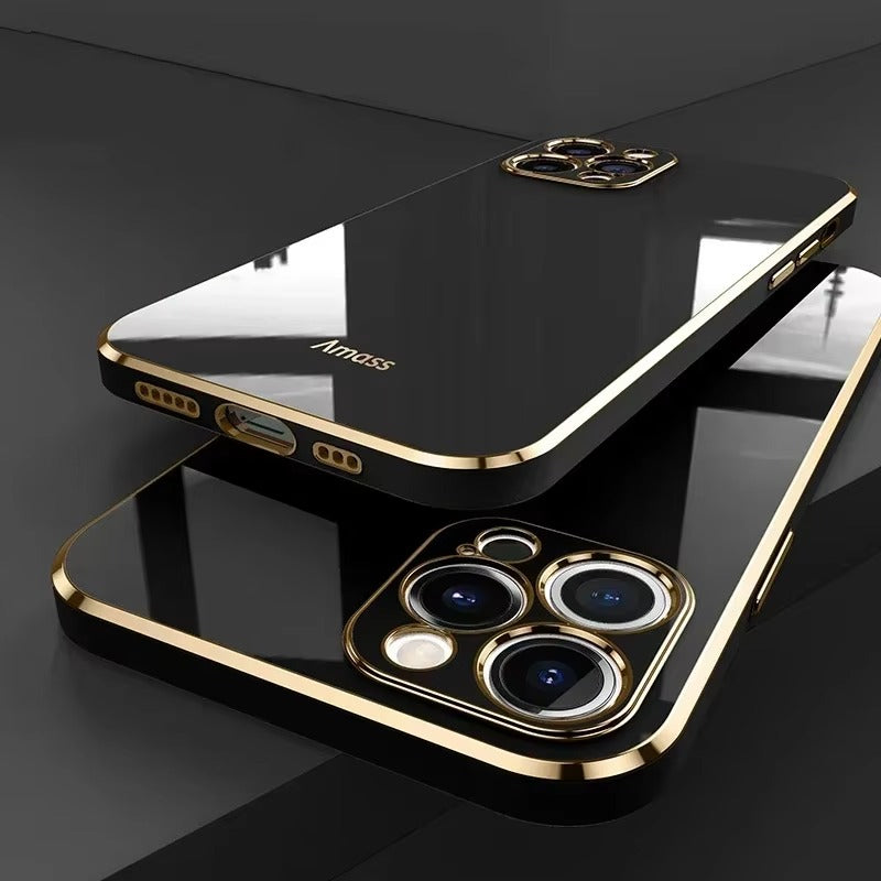 Luxury Glossy Silicone Apple iPhone Case, MagSafe Compatible, Ultra Thin Magnetic Shockproof Full Protection Cover