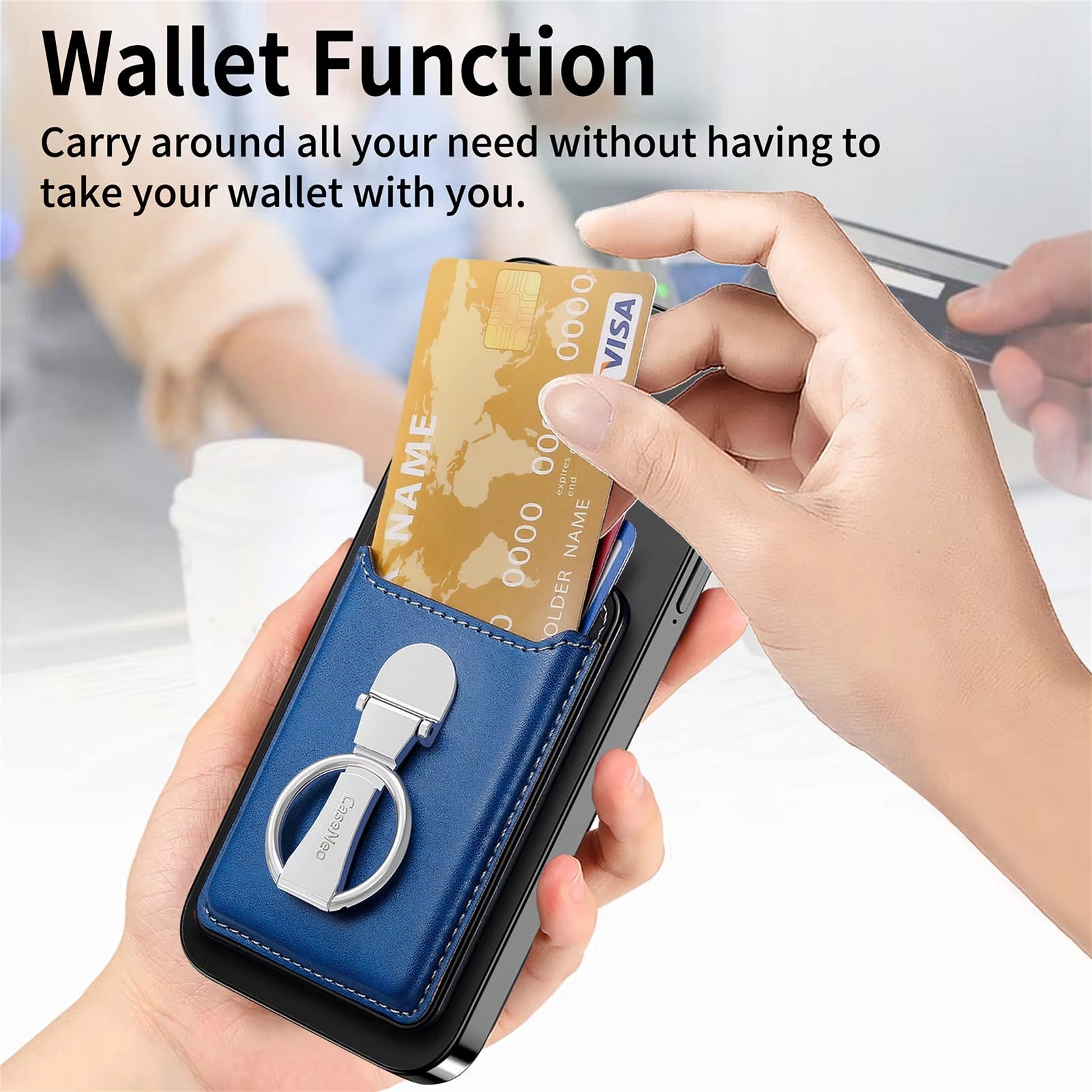 Premium Magnetic Wallet Case for Apple MagSafe – Strong Attraction, Multiple Card Slots, Stand Function for Smartphones