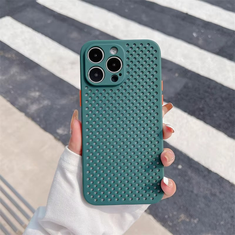 Luxury Apple iPhone Case, MagSafe Compatible, Camera Lens & Screen Protection, Ultra Thin, Shockproof, Magnetic Full All Around Cover – Hollow Soft Case with Heat Dissipation Design & Plain Color Ultra Thin Finish