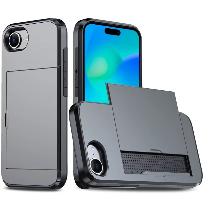Robust Apple iPhone Case, MagSafe Compatible, Camera Lens and Screen Protection, Ultra Thin, Shockproof, Magnetic, Full All Around Protection, Slide Card Wallet Cover
