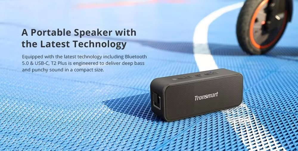 High Quality Portable Bluetooth Speaker – 20W Deep Bass, IPX7 Waterproof, NFC, 24H Playtime, Micro SD, Voice Assistant, True Wireless Stereo, USB-C Charging