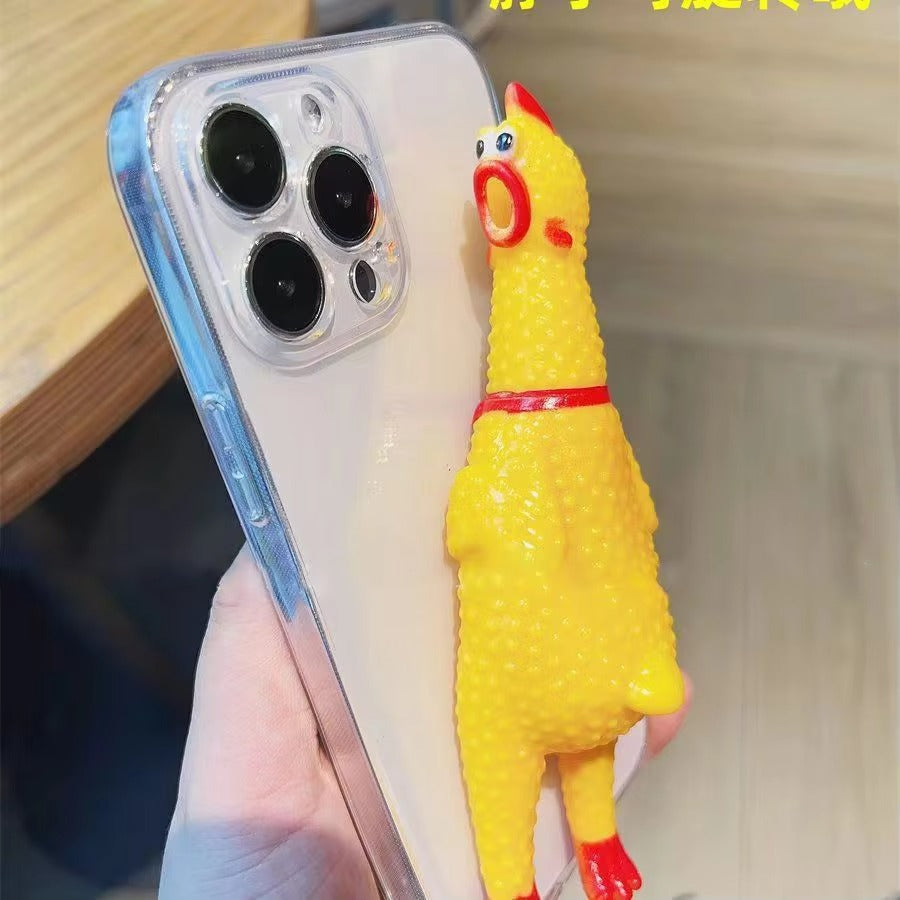 Premium Apple iPhone Case, MagSafe Compatible, Camera Lens and Screen Protection, Ultra Thin, Shockproof, Magnetic, Full All Around Protection, 3D Scream Chicken Cover