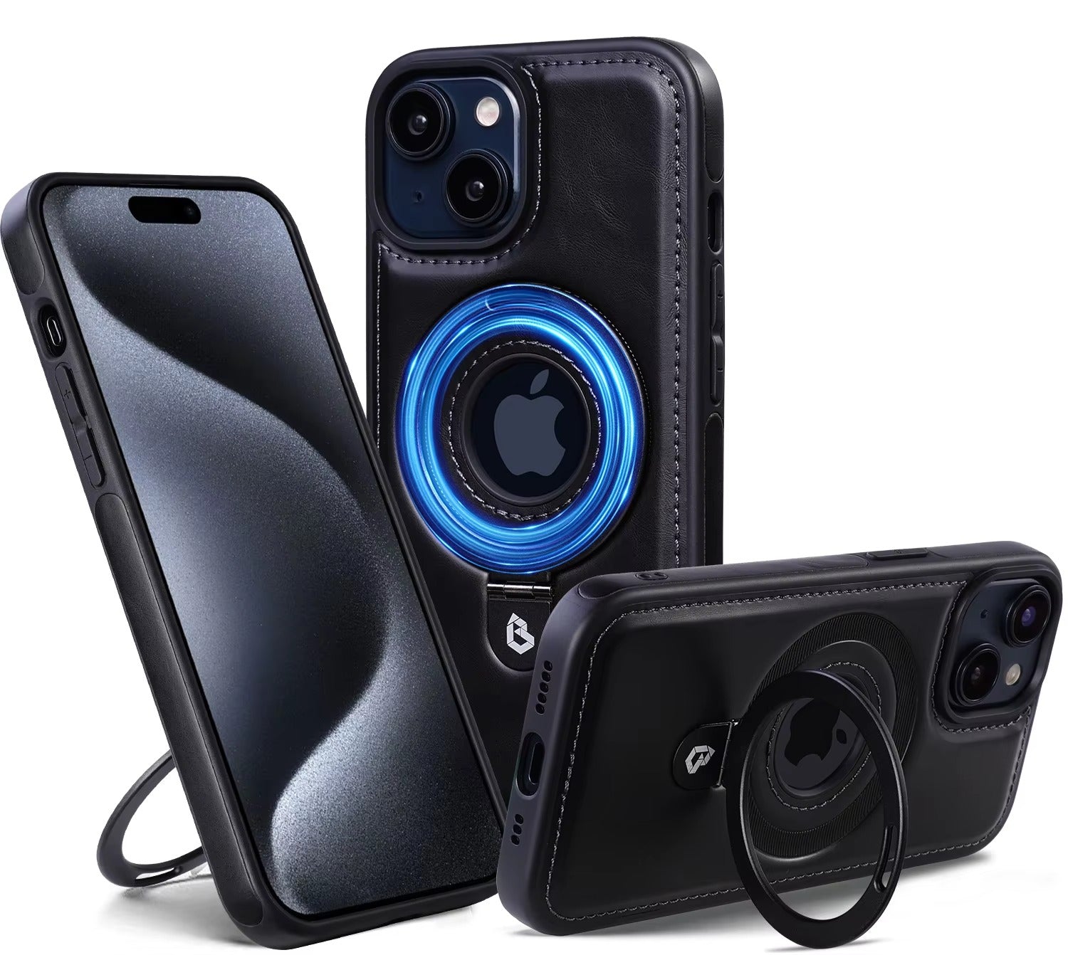 Luxury Leather Apple iPhone Case, MagSafe Compatible, Ultra Thin Magnetic Shockproof Full Protection
