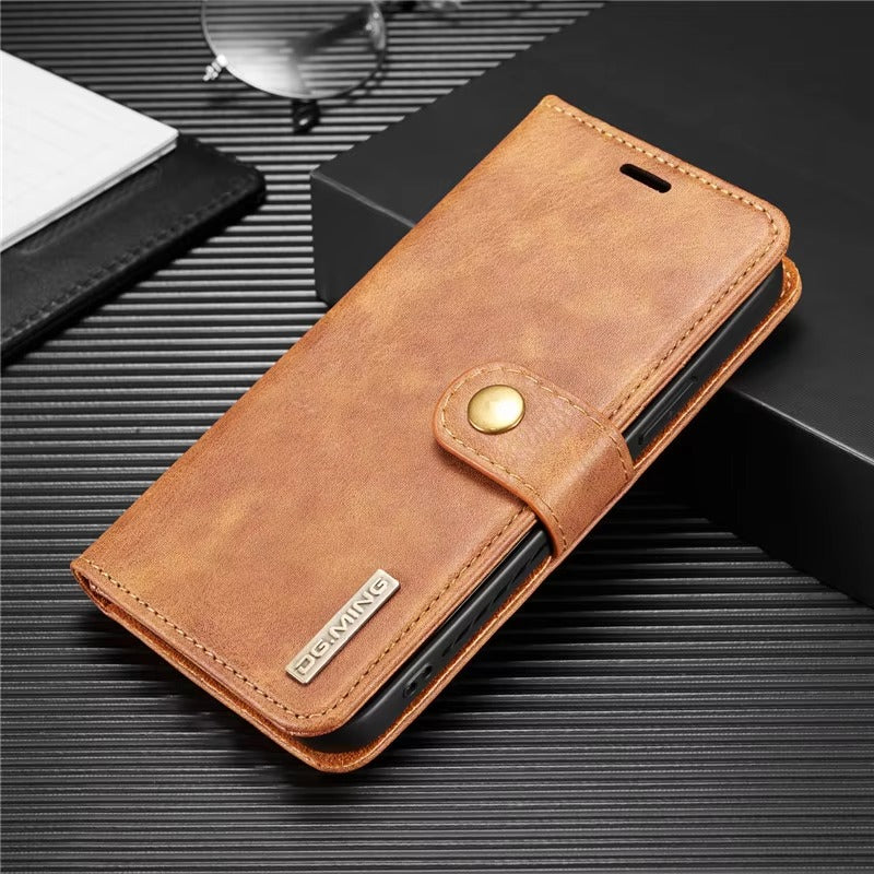 Premium Detachable Leather Apple iPhone Case, MagSafe Compatible, Ultra Thin Magnetic Shockproof Full Protection