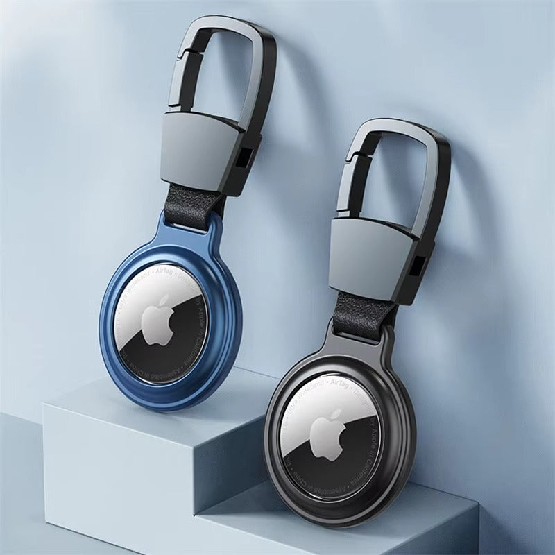 Premium Metal AirTag Case with Keychain – Magnetic Shockproof Anti-Scratch Protective Shell Cover, Durable Lightweight Aluminum Alloy Holder for Tracker