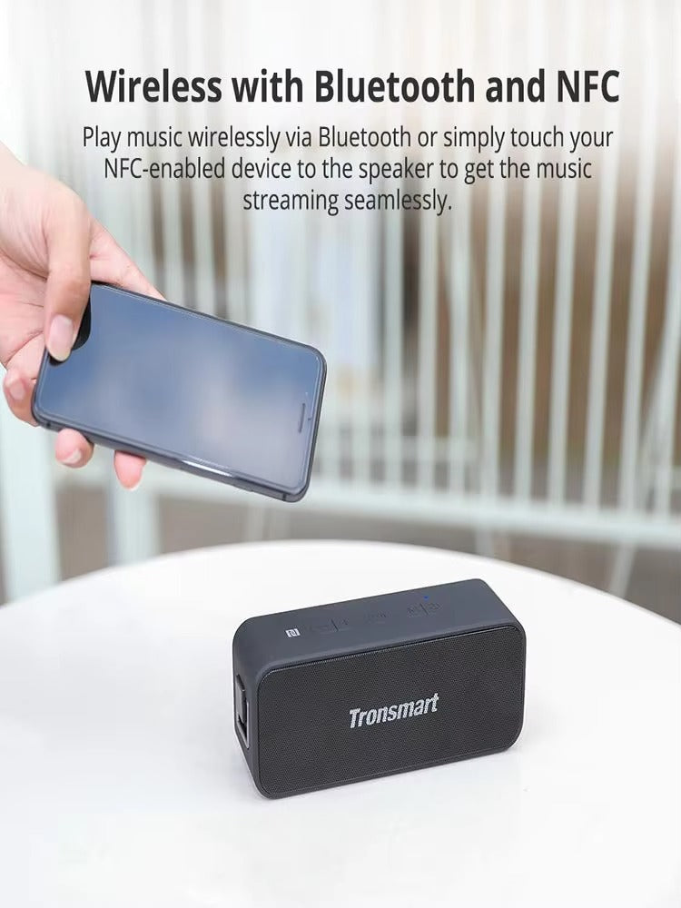 High Quality Portable Bluetooth Speaker – 20W Deep Bass, IPX7 Waterproof, NFC, 24H Playtime, Micro SD, Voice Assistant, True Wireless Stereo, USB-C Charging