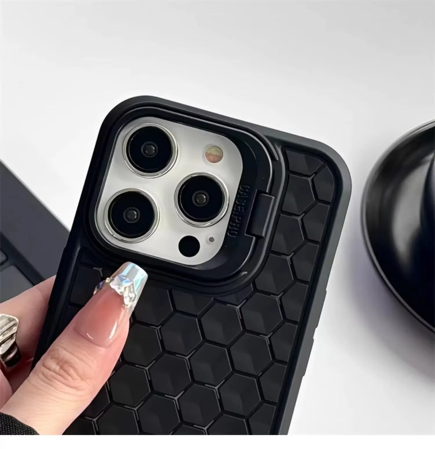 Luxury Apple iPhone Case Ultra Thin Shockproof Magnetic Full All Around Protection Cover with Soft Bracket Wireless Charging