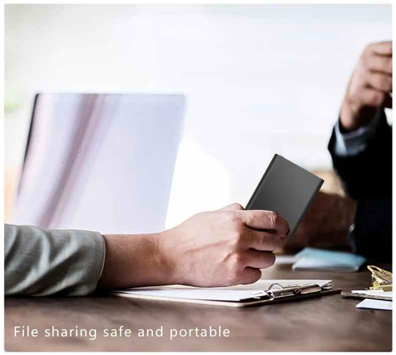 High-Speed External SSD 1TB 2TB – Portable USB 3.1 Solid State Drive, Ultra Slim, Shockproof, Waterproof, Type-C & USB Compatible for Mac/Windows PCs