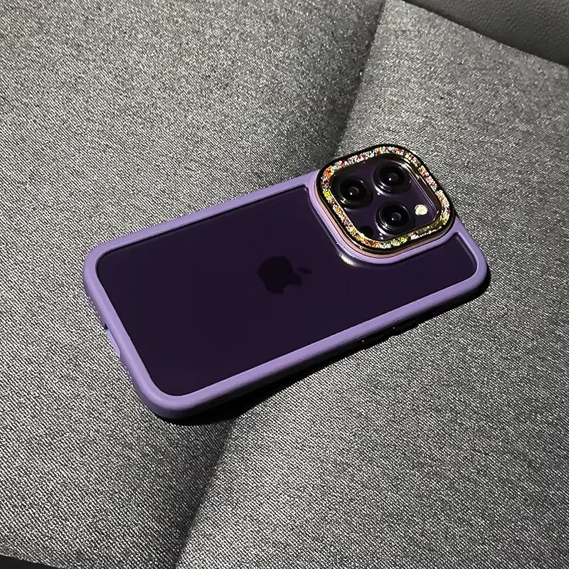 Luxury Apple iPhone Case, MagSafe Compatible, Camera Lens & Screen Protection, Ultra Thin, Shockproof, Magnetic Full All Around Cover – Glitter Diamond Transparent Armor Case with Enhanced Camera Protection
