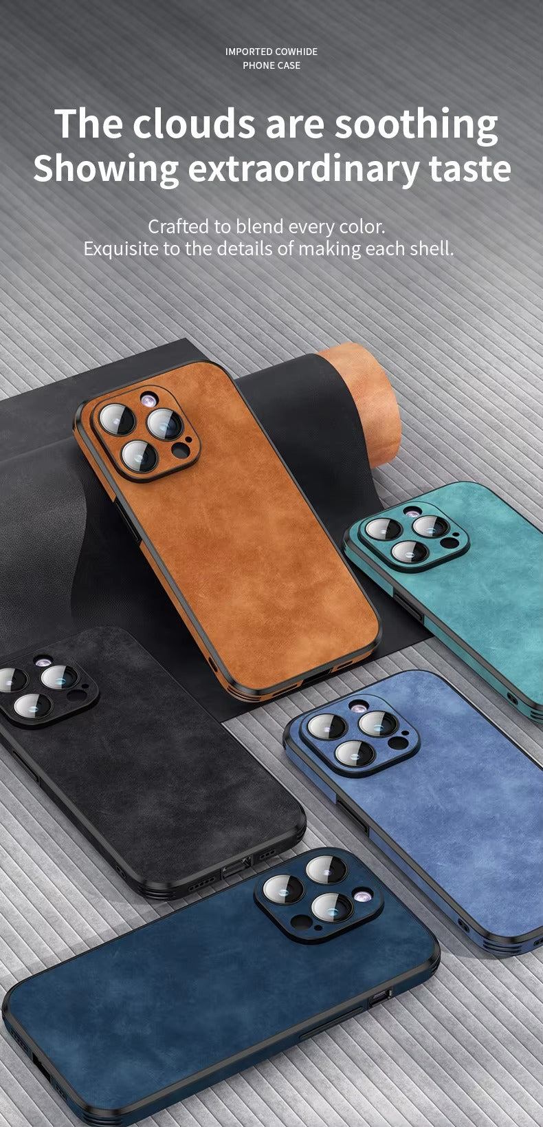 Shockproof Magnetic Leather Apple iPhone Case, MagSafe Compatible, Full Lens and Screen Protection, Slim Bumper Grip Cover