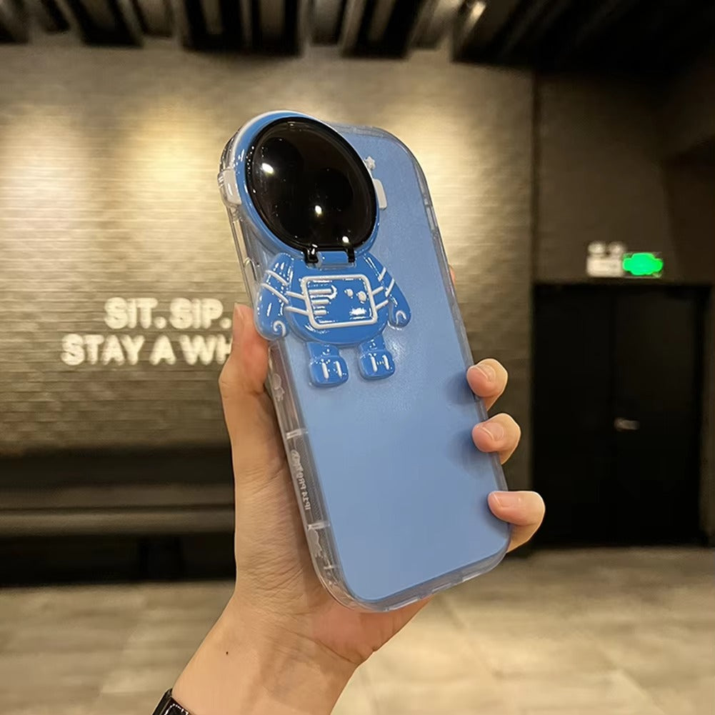 Premium Apple iPhone Case, MagSafe Compatible, Camera Lens and Screen Protection, Ultra Thin, Shockproof, Magnetic, Full All Around Protection, Astronaut Stand Clear Cover