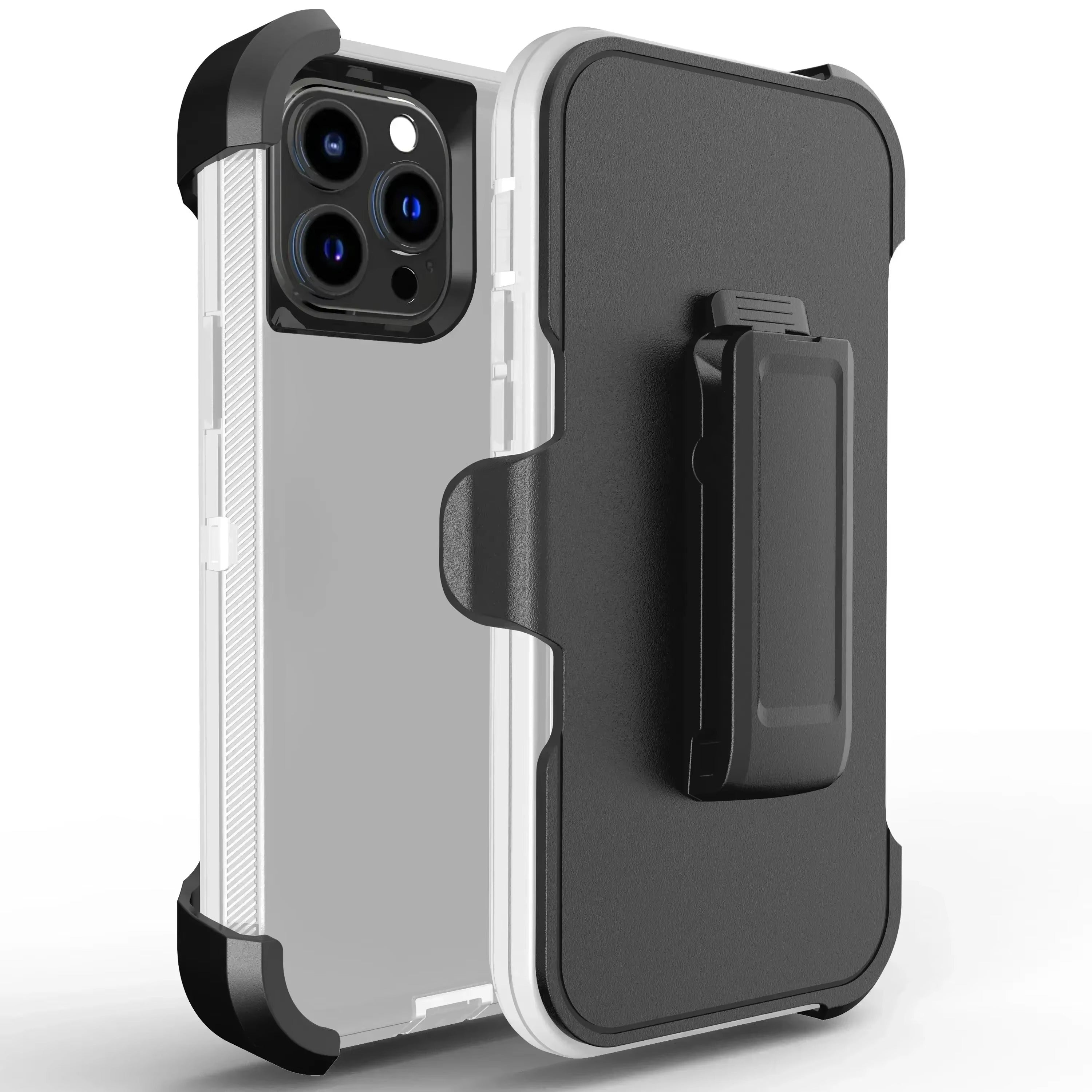 Robust Apple iPhone Case, MagSafe Compatible, Camera Lens & Screen Protection, Ultra Thin, Shockproof, Magnetic Full All Around Cover – Slide Belt Clip Holster Case with Kickstand Holder & Heavy Duty Back Protection