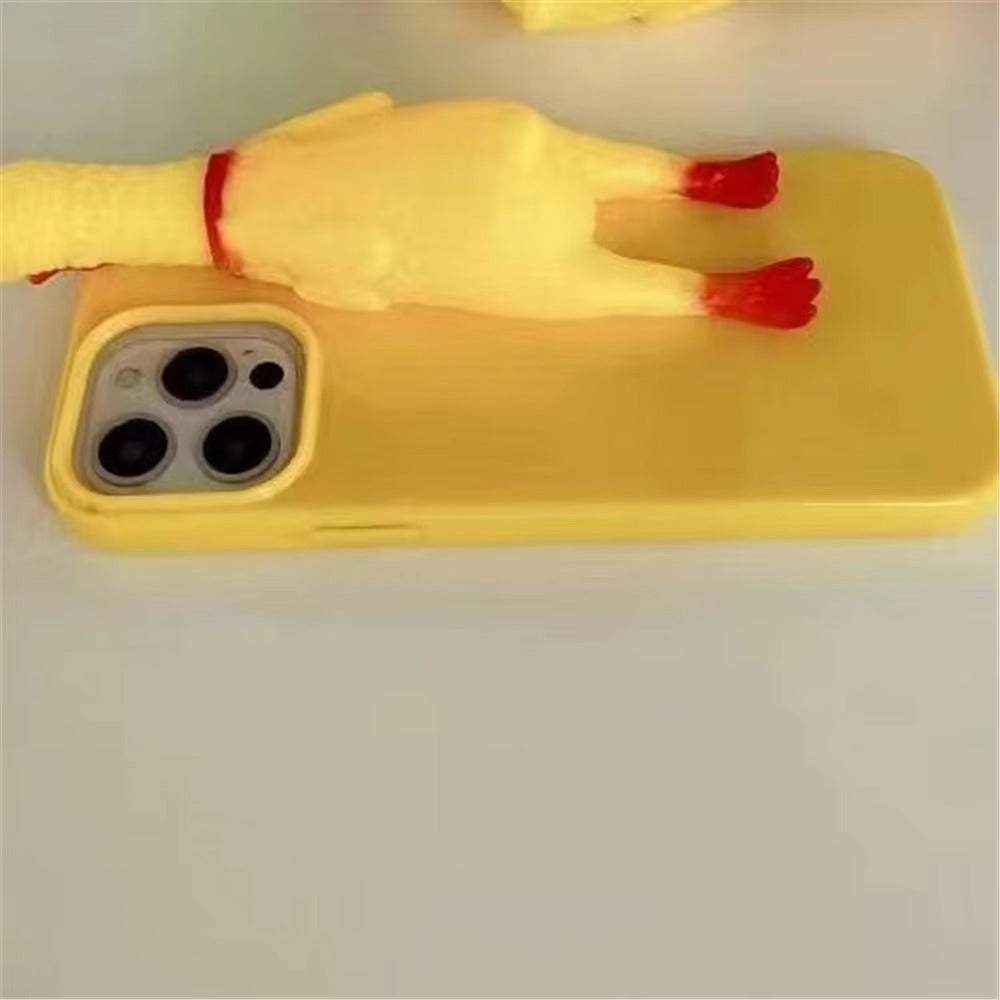 Premium Apple iPhone Case, MagSafe Compatible, Camera Lens and Screen Protection, Ultra Thin, Shockproof, Magnetic, Full All Around Protection, 3D Scream Chicken Cover