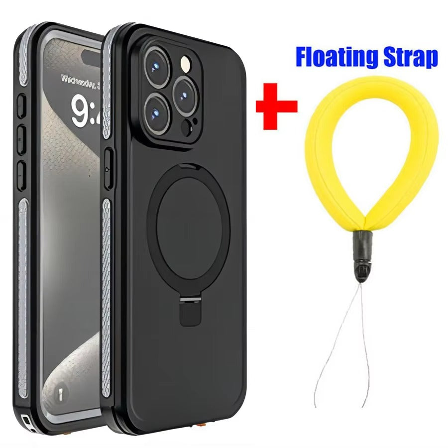 Robust Apple iPhone Case MagSafe Compatible, Camera Lens & Screen Protection, Cover with IP68 Waterproof Stand Design