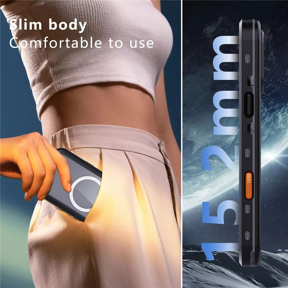 High Quality Apple iPhone Case MagSafe Compatible, Camera Lens & Screen Protection, Ultra Thin Shockproof Magnetic Full All Around Protection Cover with IP68 Snowproof Design