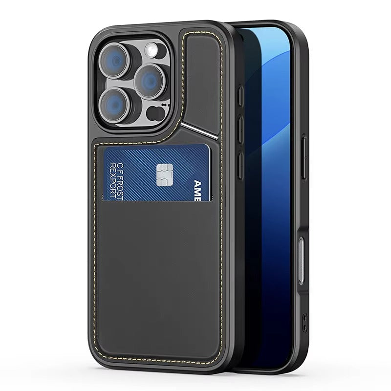 Premium Apple iPhone Case, MagSafe Compatible, Camera Lens and Screen Protection, Ultra Thin, Shockproof, Magnetic, Full All Around Protection, 3-in-1 Business Card Cover