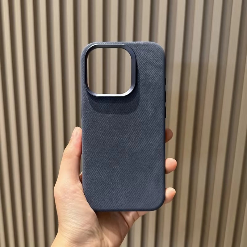 Premium Apple iPhone Case MagSafe Compatible, Camera Lens & Screen Protection, Ultra Thin Shockproof Magnetic Full All Around Protection Cover with Fiber Leather Back