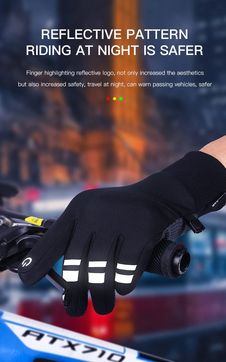 High Performance Winter Cycling Gloves – Waterproof Touchscreen Thermal Gloves, Windproof, Anti-Slip Grip, 3M Insulated, Unisex Sports Riding Gloves S-XL