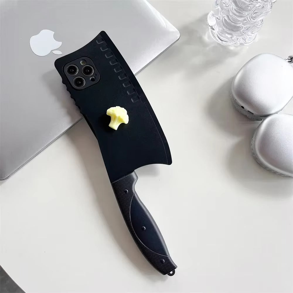 Premium Apple iPhone Case, MagSafe Compatible, Camera Lens and Screen Protection, Ultra Thin, Shockproof, Magnetic, Full All Around Protection, 3D Knife Cartoon Cover