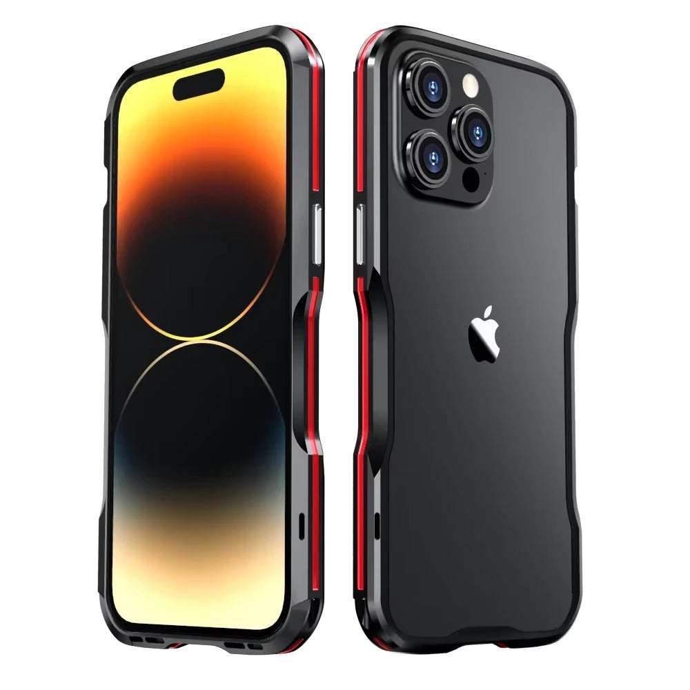 Luxury Apple iPhone Case, MagSafe Compatible, Camera Lens & Screen Protection, Ultra Thin, Shockproof, Magnetic Full All Around Cover – Aviation Aluminum Metal Frame Bumper Case with Sleek Protective Design