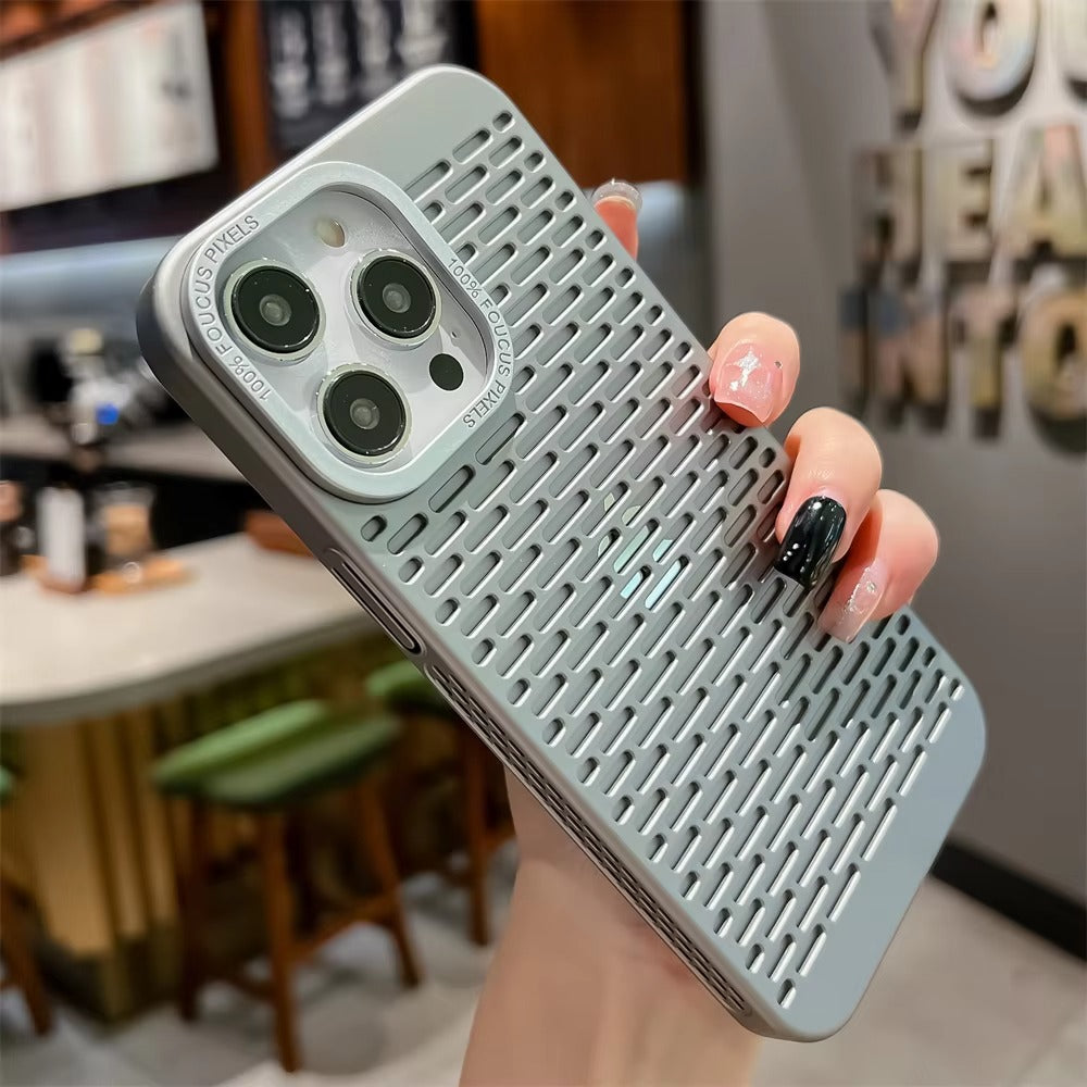 High Quality Apple iPhone Case, MagSafe Compatible, Camera Lens & Screen Protection, Ultra Thin, Shockproof, Magnetic Full All Around Cover – Hollow Cold-Cut Shockproof Case with Heat Dissipation & Anti-Fall Lens Protection