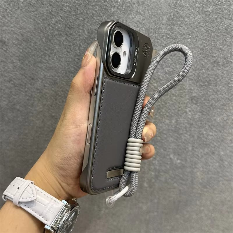 Luxury Apple iPhone Case, MagSafe Compatible, Camera Lens & Screen Protection, Ultra Thin, Shockproof, Magnetic Full All Around Cover – Clear Electroplated TPU Case with Football Design & Wrist Hand Chain