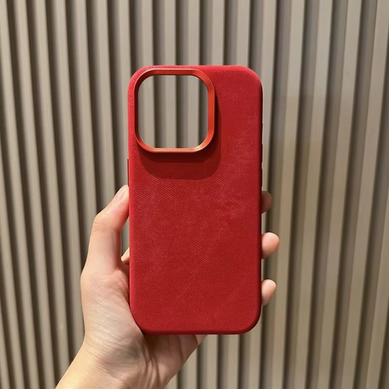 Premium Apple iPhone Case MagSafe Compatible, Camera Lens & Screen Protection, Ultra Thin Shockproof Magnetic Full All Around Protection Cover with Fiber Leather Back