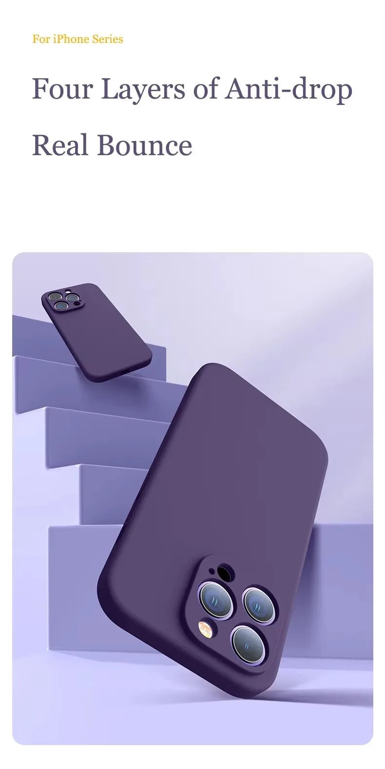 High Quality Apple iPhone Case, MagSafe Compatible, Camera Lens & Screen Protection, Ultra Thin, Shockproof, Magnetic Full All Around Cover – Soft Silicone Solid Color Case with Antiskid Grip & Protective Finish