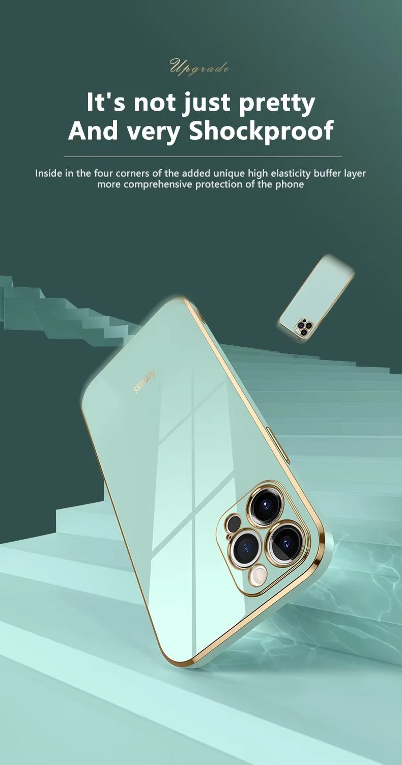 Luxury Glossy Silicone Apple iPhone Case, MagSafe Compatible, Ultra Thin Magnetic Shockproof Full Protection Cover