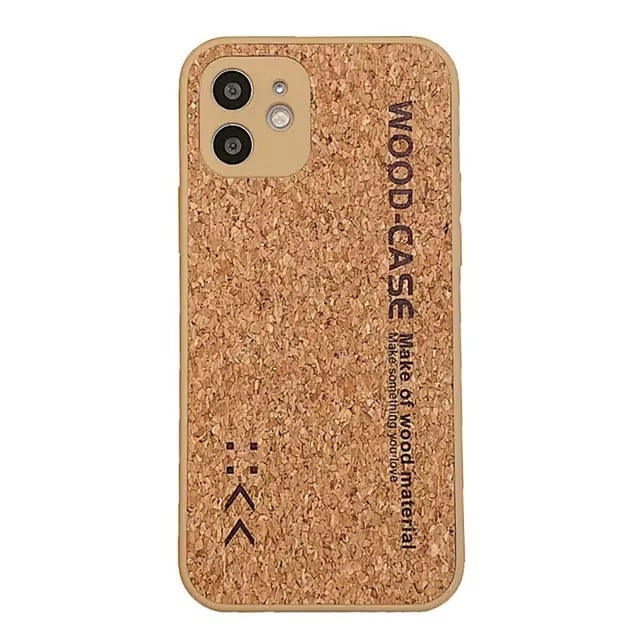 Luxury Apple iPhone Case, MagSafe Compatible, Camera Lens and Screen Protection, Ultra Thin, Shockproof, Magnetic, Full All Around Protection, Cork Wood Soft Cover