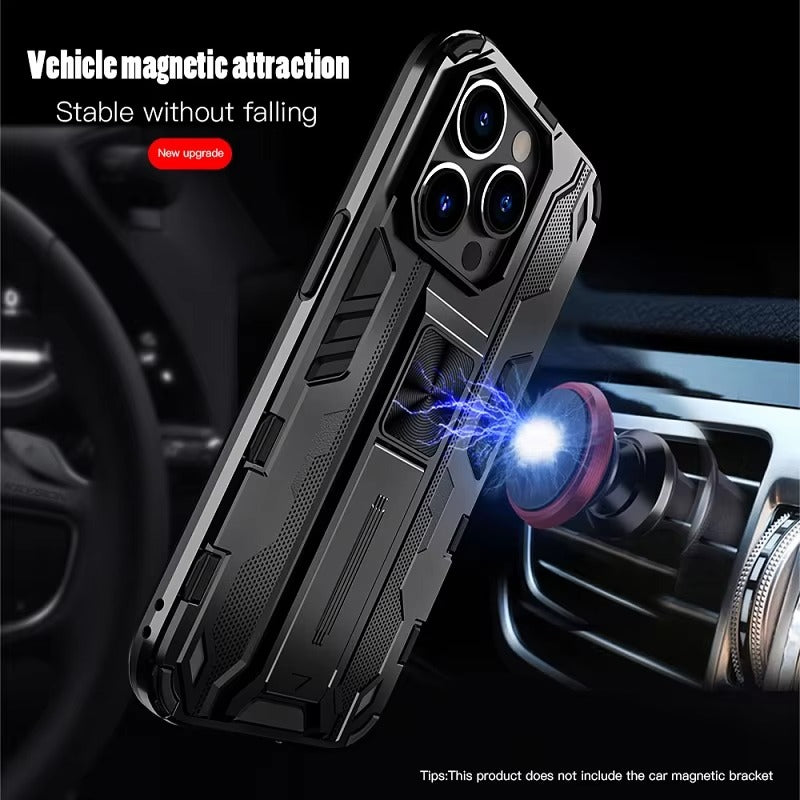 Robust Apple iPhone Case, MagSafe Compatible, Camera Lens and Screen Protection, Ultra Thin, Shockproof, Magnetic, Full All Around Protection, Armor Magnetic Holder Cover