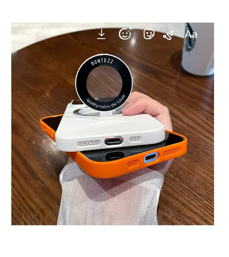 Premium Apple iPhone Case, MagSafe Compatible, Camera Lens and Screen Protection, Ultra Thin, Shockproof, Magnetic, Full All Around Protection, Magnetic Bracket Cover