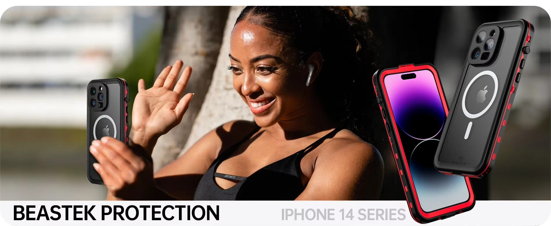 Robust Apple iPhone Case MagSafe Compatible, Camera Lens & Screen Protection, Ultra Thin Shockproof Magnetic Full All Around Protection Cover with IP68 Waterproof Diving Design