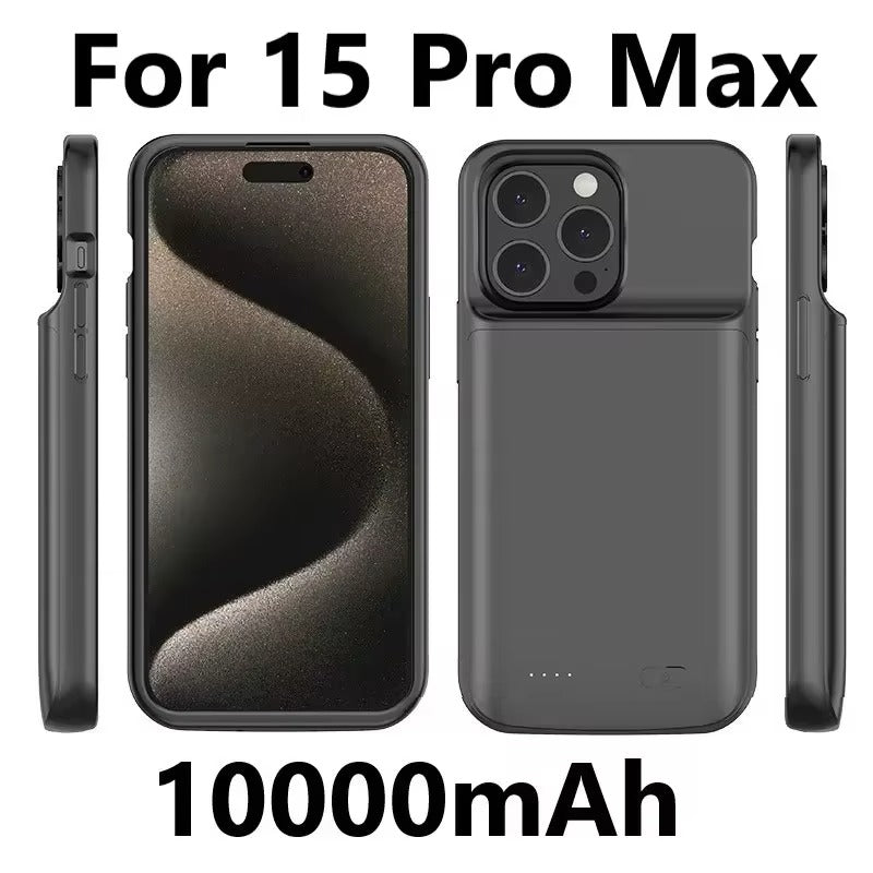 Robust Apple iPhone Case MagSafe Compatible, Camera Lens & Screen Protection, Ultra Thin Shockproof Magnetic Full All Around Protection Cover with 10000mAh Battery Charger