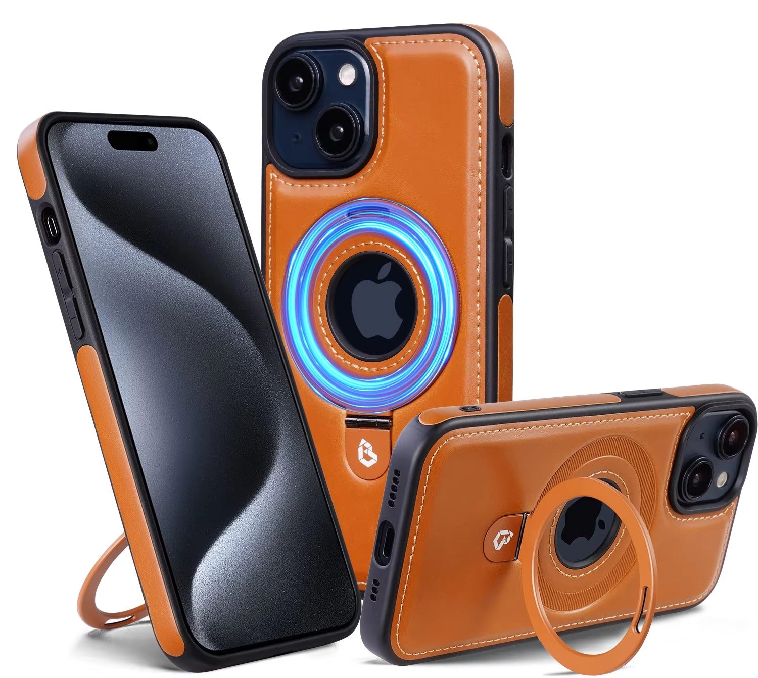 Luxury Leather Apple iPhone Case, MagSafe Compatible, Ultra Thin Magnetic Shockproof Full Protection
