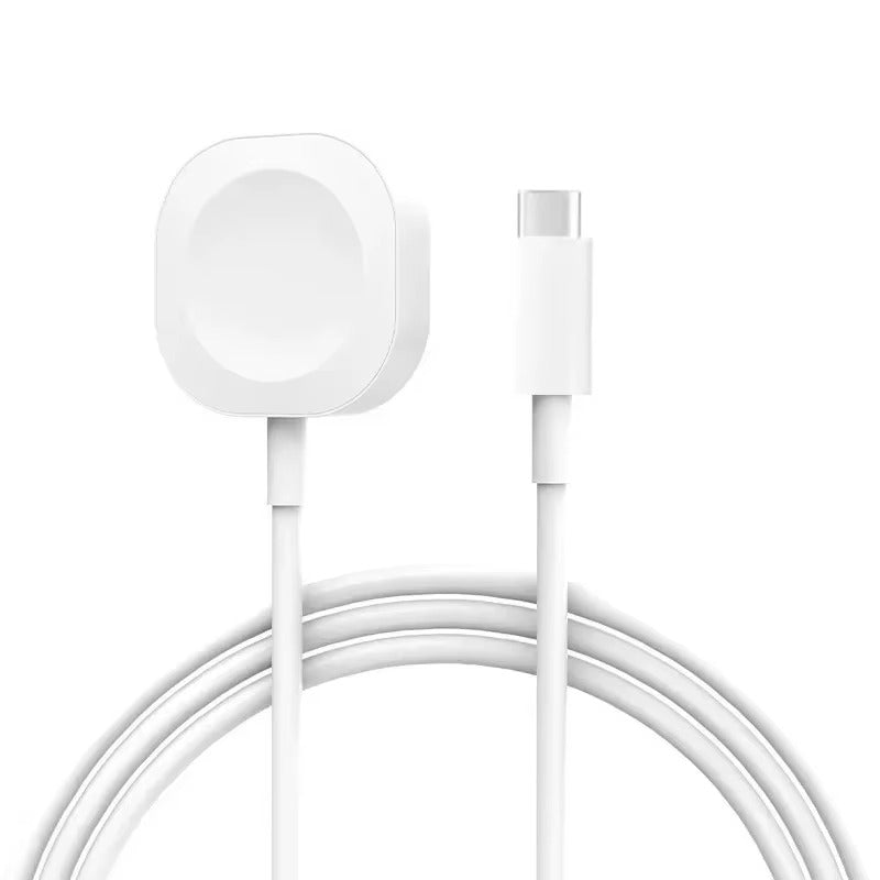 High-Quality Magnetic Wireless Charger for Apple Watch – USB-A & USB-C Cable, Fast Charging Dock with Strong Magnetic Force, Fireproof PC Material, Safe Charging