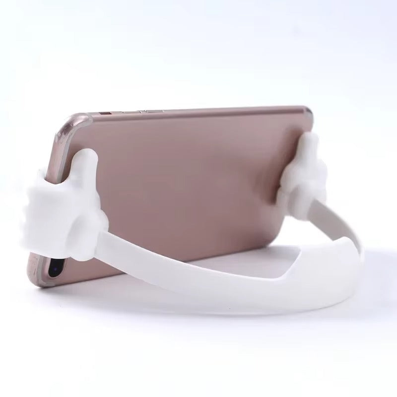 High Quality Thumbs-Up Phone Stand for iPhone, Adjustable Plastic Desk Holder, Universal Mount for iPad and Apple Tablet Devices