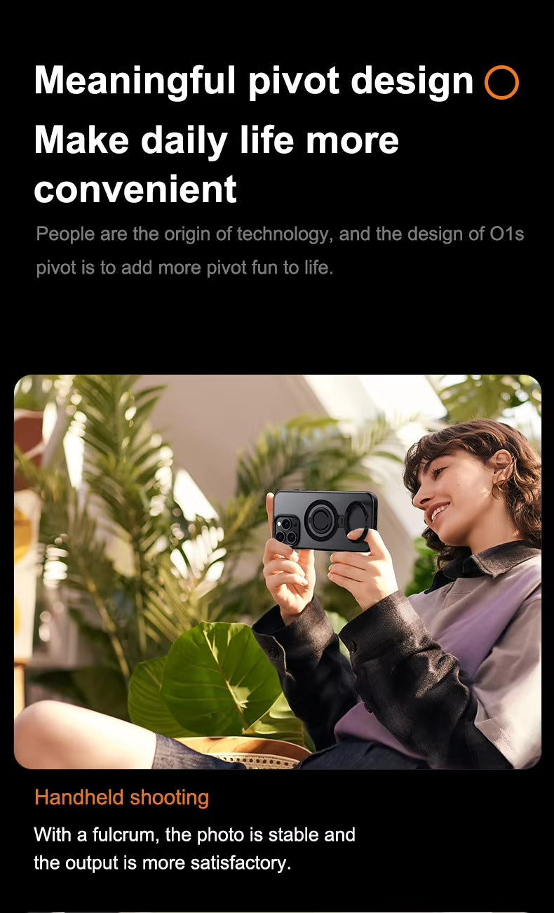 Luxury Apple iPhone Case MagSafe Compatible, Camera Lens & Screen Protection, Cover with 360° Ring Stand & Frosted Finish