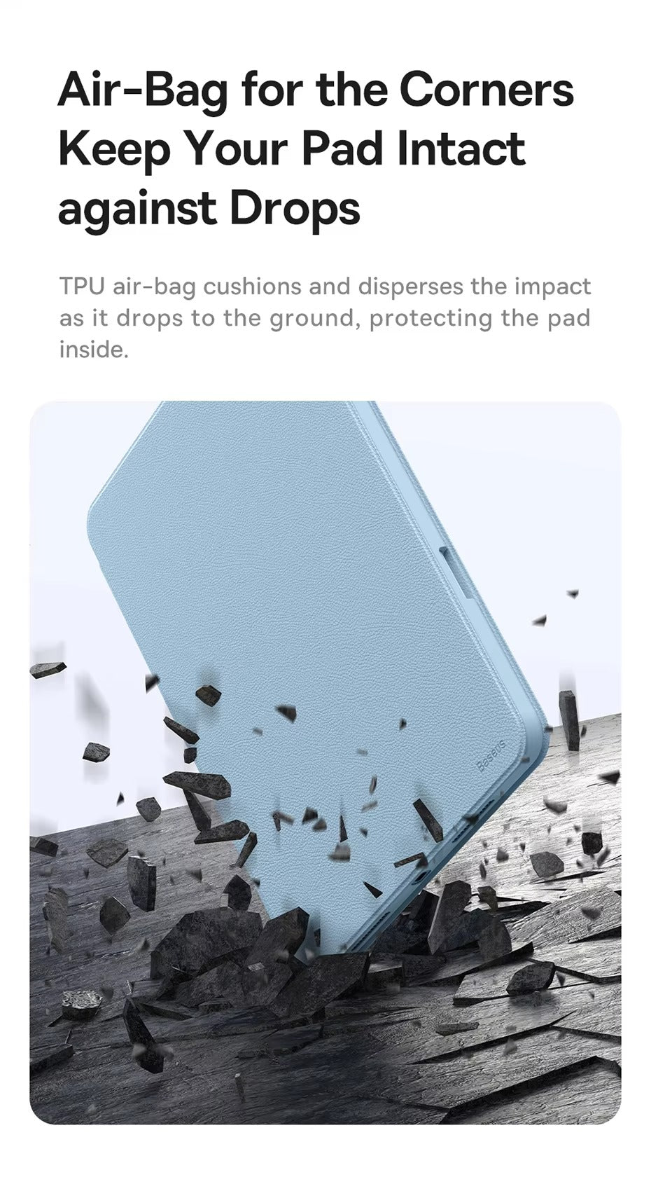 Premium Magnetic iPad Case with Pencil Holder – Slim Smart Cover with Auto SleepCompatible with 10.2", 10.9", 11", 12.9" Tablets